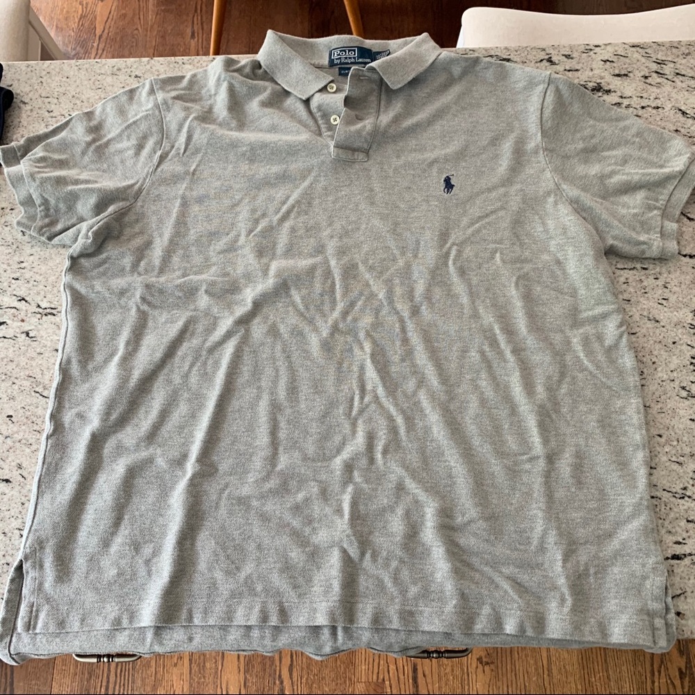 Light Gray Ralph Lauren polo short sleeve shirt XL
